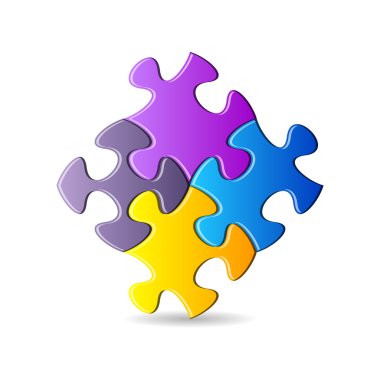 renkli puzzle parçaları