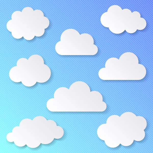 White blank clouds — Stock Vector
