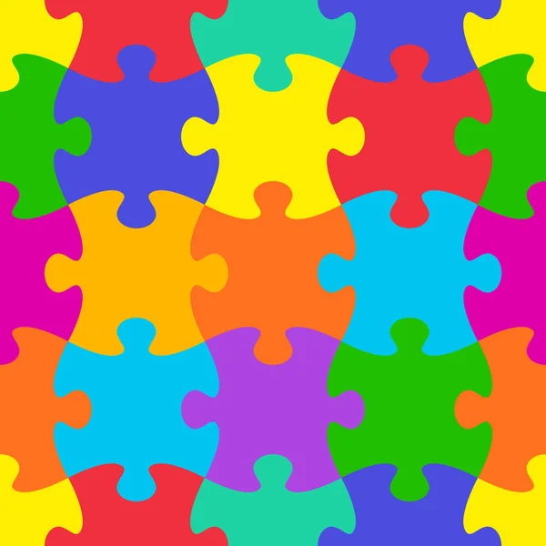 Vector puzzel naadloze patroon — Stockvector