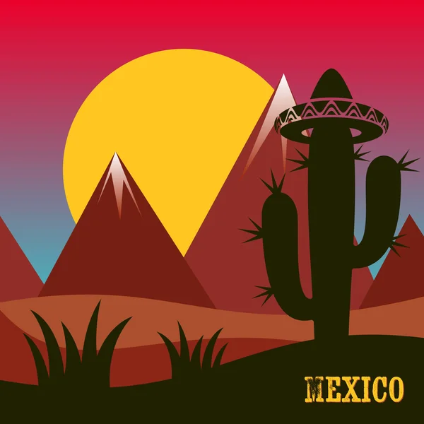 Tarjeta inspirada en México — Vector de stock