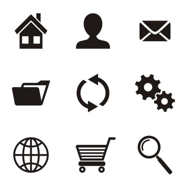 Vektör Web sitesi menü simgeleri