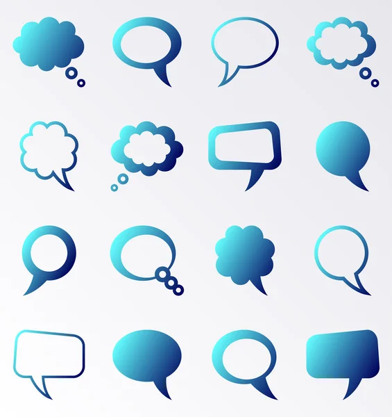 Vector speech and thought bubbles — Stock Vector