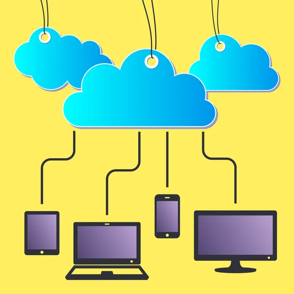 Concept de Cloud Computing — Image vectorielle