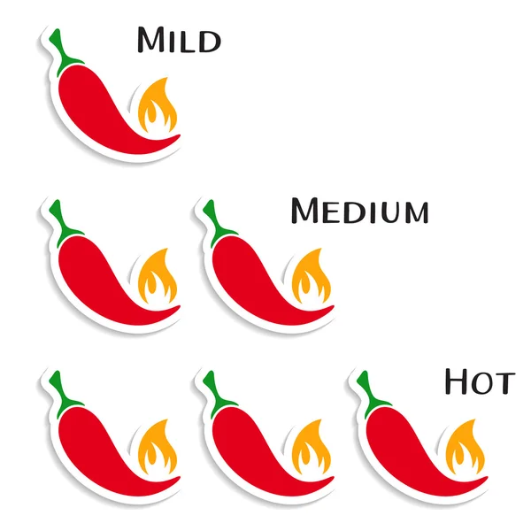 Red hot chilli peppers — Stock Vector