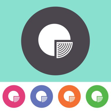 Pasta grafik diyagramı simgesi