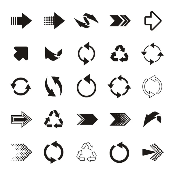 Symbole für Pfeilzeichen — Stockvektor