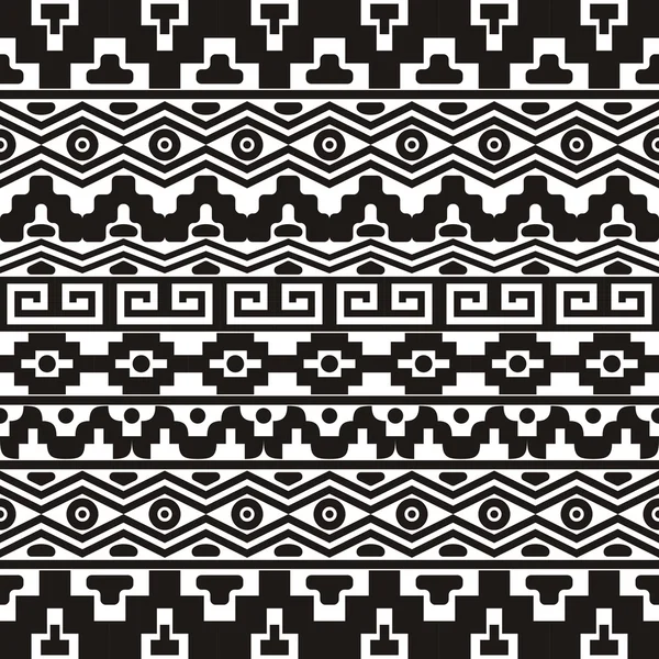 Patrón sin costura con adornos aztecas — Archivo Imágenes Vectoriales