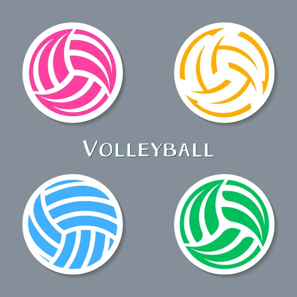 Волейбол м'ячем етикетки — стоковий вектор