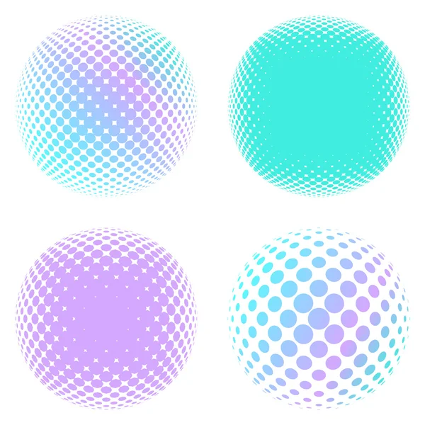 Abstract round halftone elements — Stock Vector