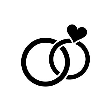 Wedding rings pair icon clipart