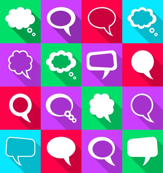 Vector speech and thought bubbles — Stock Vector