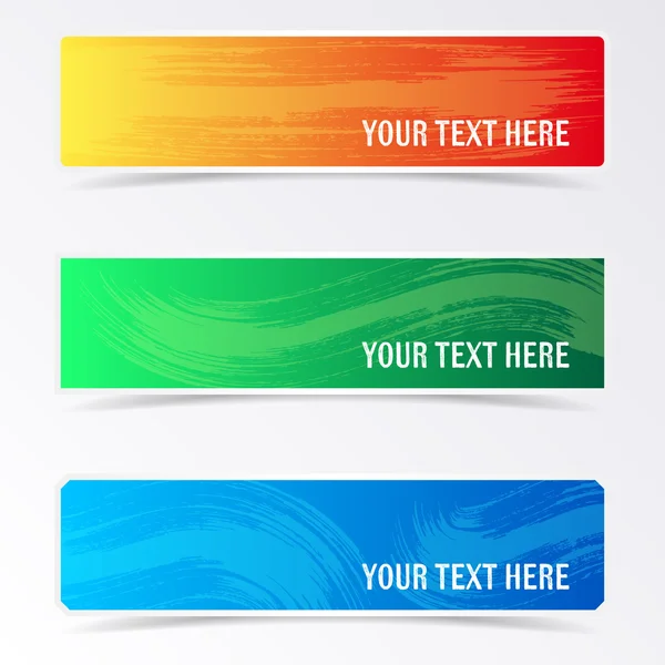 Renkli vektör afiş fırça darbeleriyle — Stok Vektör