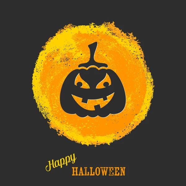 Tarjeta de Halloween con calabaza — Vector de stock