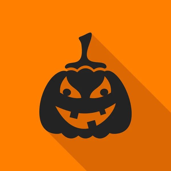 Tarjeta de Halloween con calabaza — Vector de stock