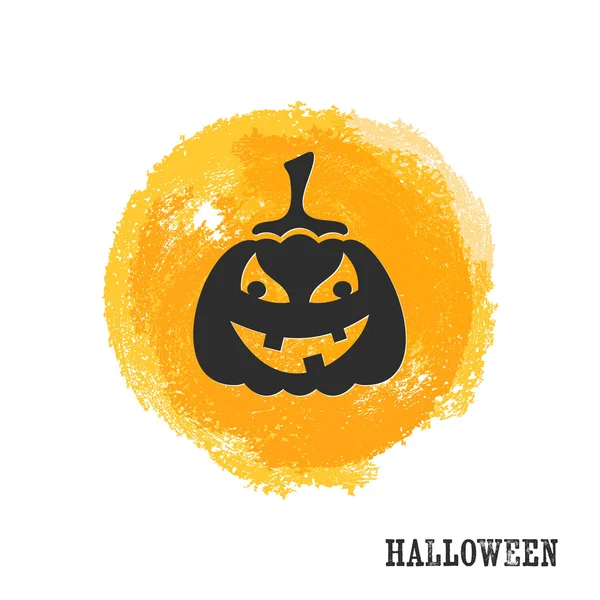 Halloweenkort med pumpa — Stock vektor