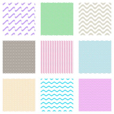 Sorunsuz dalgalı çizgi desenleri