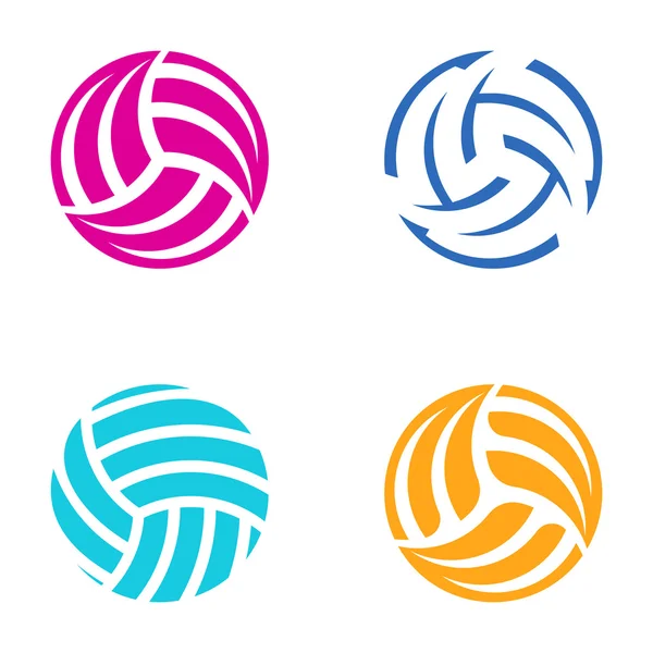 Colorful vector volleyball balls Royalty Free Stock Illustrations