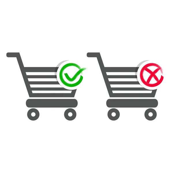 Iconos del carrito de compras — Vector de stock