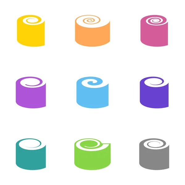 Coloridos iconos de sushi vectorial — Vector de stock