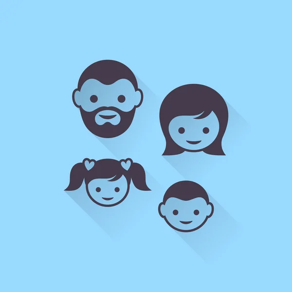 Miembros de la familia vectorial — Vector de stock