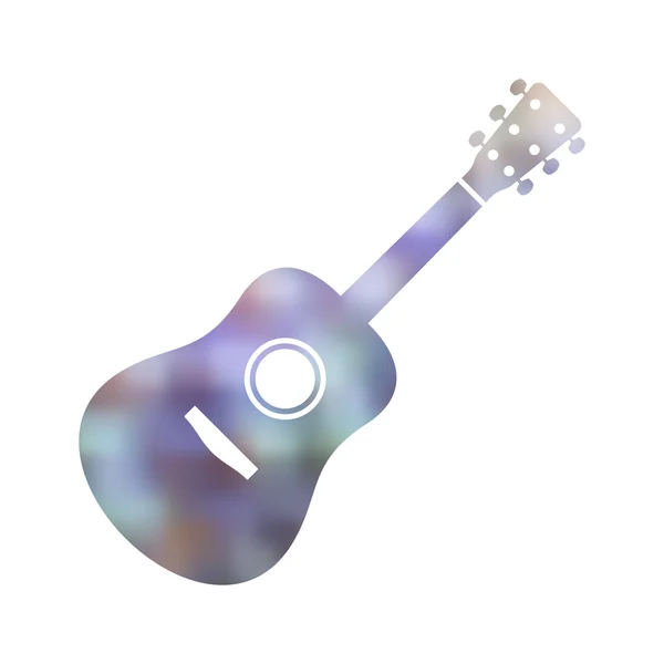 Guitarra borrosa de un solo color — Vector de stock