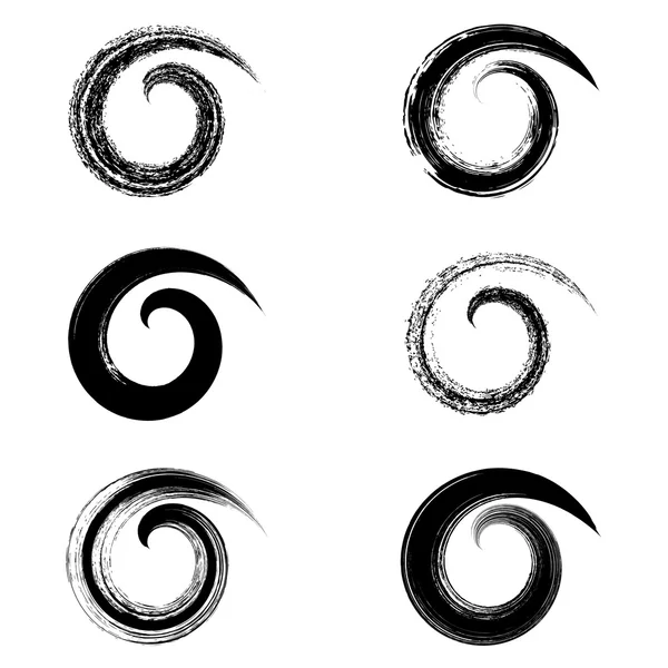 Coups de pinceau vectoriel noir — Image vectorielle
