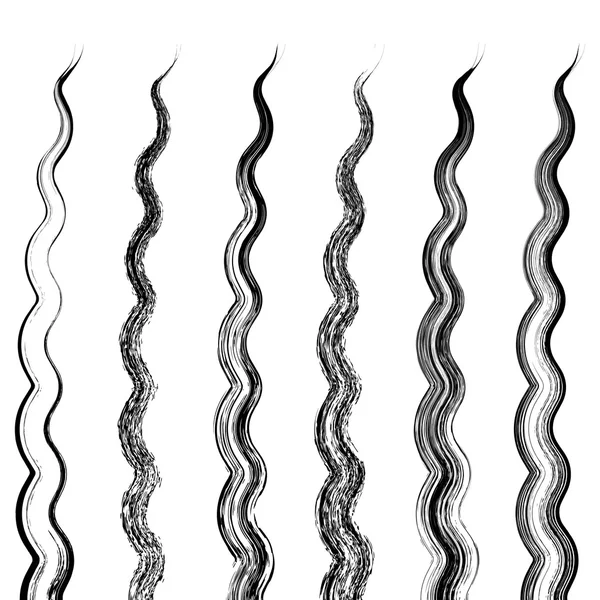 Vector trazos de cepillo negro — Archivo Imágenes Vectoriales