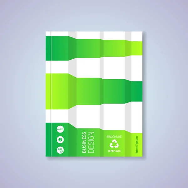 Шаблон дизайну зеленої абстрактної брошури — стоковий вектор