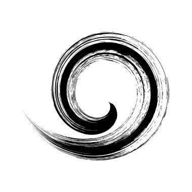 Vektör tek fırça konturu sarmal