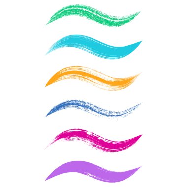 Vektör renkli fırça darbeleri