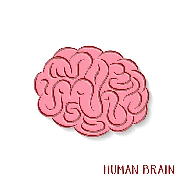 抽象的な人間の脳のアイコン — ストックベクタ