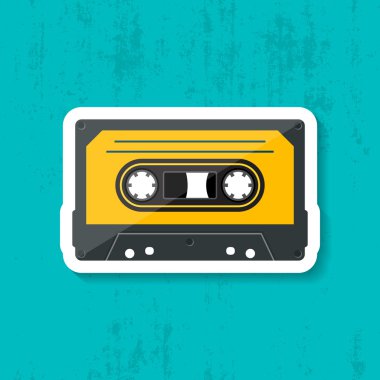 Retro müzik kaset kaset simgesi