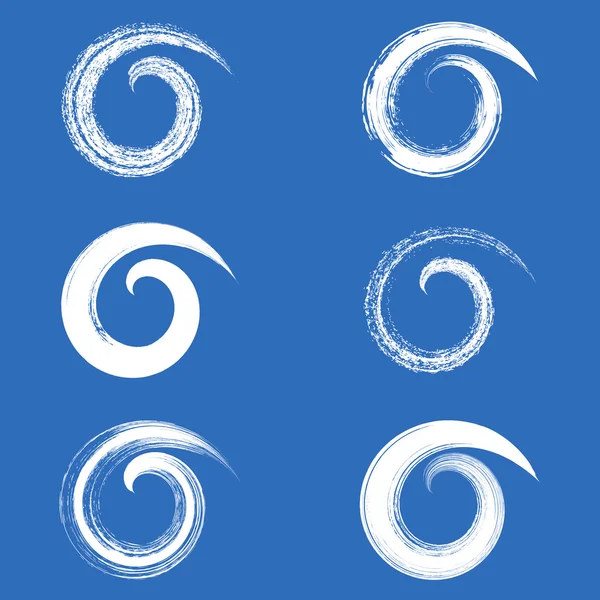 Sikat vektor sapuan spiral - Stok Vektor