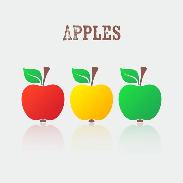 Iconos de manzana vectorial — Archivo Imágenes Vectoriales