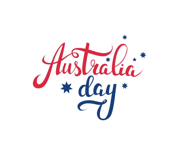 Vackra Handskrivna Brev För Australien Day Firande Kalligrafisk Fras För — Stock vektor