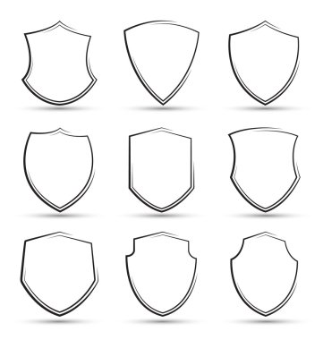 Kalkanlar heraldy set vektör