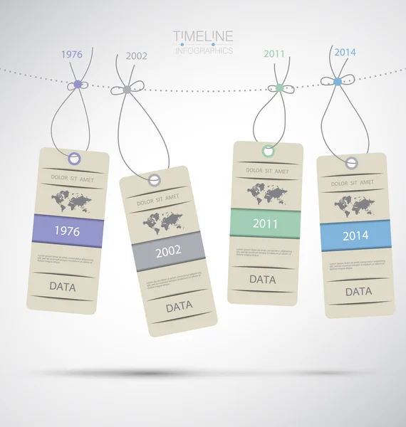 Modello di design della timeline moderna — Vettoriale Stock