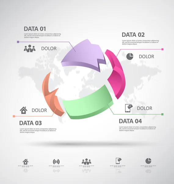 Modèles d'infographie pour l'illustration vectorielle d'entreprise — Image vectorielle