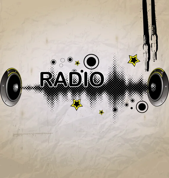 Radio onda vector de fondo — Vector de stock