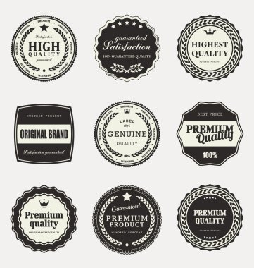 premium kalite etiketleri retro vintage tarzı tasarım topluluğu