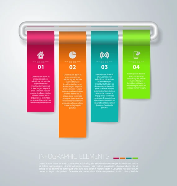 Abstraktes Papier Infografik Vektor — Stockvektor