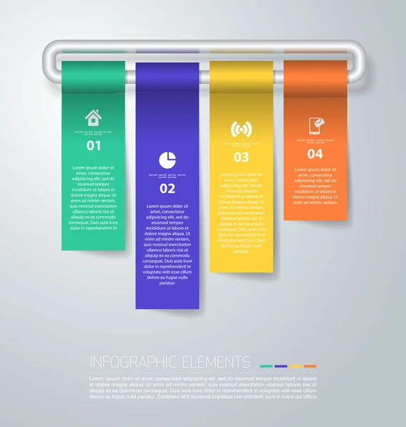 Vector abstracto de infografías en papel — Archivo Imágenes Vectoriales