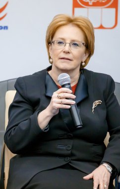 Rusya Federasyonu sağlık Veronika Moskova Üniversitesi Tıp Stomatological im içinde dünya Oral sağlık gün toplantısında konuşan Skvortsova Bakanı. Evdokimova (Mgmsu)