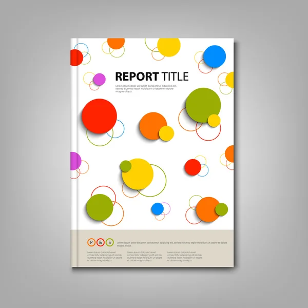 Brochures boek of folder met abstract gekleurde ronden — Stockvector