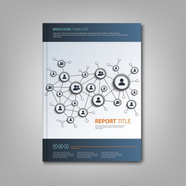 Broşürler kitap veya el ilanı ile bağlantı tasarım şablonu