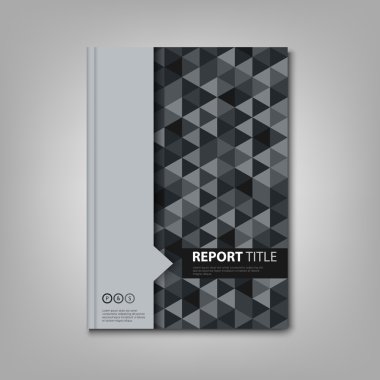 Broşürler kitap ya da gri üçgen desenli el ilanı