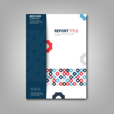 Broşür kitabı veya broşür renkli soyut şablon şablonu 10 birim