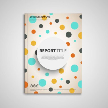 Brochures book or flyer with colored dots on background vector eps 10