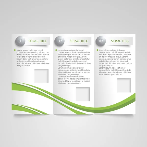 Brochure modello di design verde moderno — Vettoriale Stock