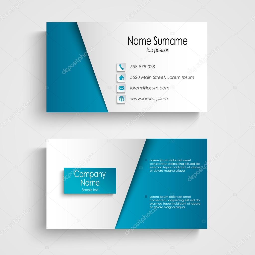 Modern light blue business card template